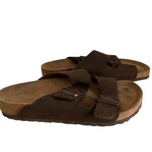 Birkenstock  Soft Footbed Brown Suede Leather Sandals Sz 8,5( EU39) Made Germany